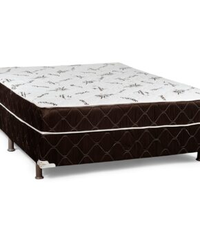 Cama Box Conjugado Casal Ortopedica Marjom Luz Liso Bamboo (188cm x 138cm x 44cm)